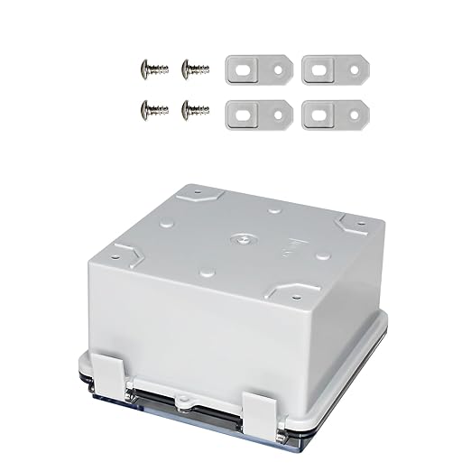 Electrical Junction Box Outdoor Project Box IP66 ABS Plastic Electrical Enclosure Hinged Cover Electric Box Clear(5.9"x5.9"x3.5")