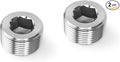 ChillWaves 304 stainless steel Pipe Fitting, Internal Hex Head Socket Pipe Plug Fitting，1-1/2" NPT Male，Thread Adapter(2-PACK)