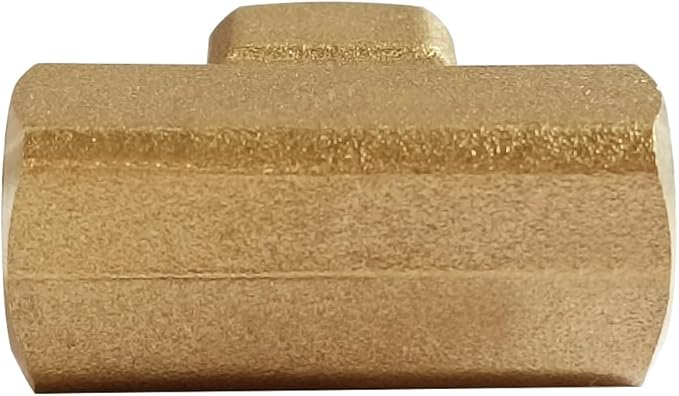 2PCS Brass Tee Pipe Fitting 1/4" NPT Female for Water/Oil/Gas