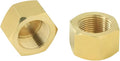 9/16" Female Threaded Plug End Cover, Brass Hex Socket End Cover Fitting, Blanked Stop Nut Cover, Globe Valve Cover. For angle valves, kitchen faucets, RV water pipe joints. 2 pieces.