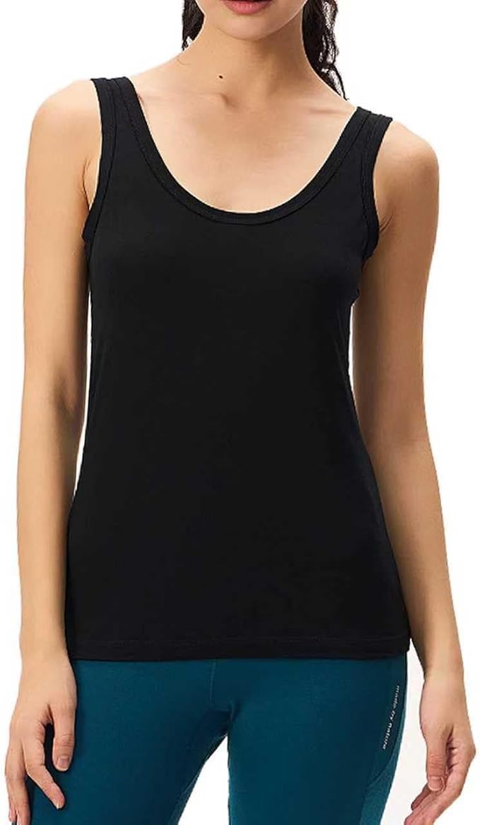 Women's 100% Merino Wool Tank Top – Ultra-Fine 15.5 Micron Base Layer, Breathable, Lightweight Undershirt Outdoor