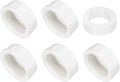 uxcell 5Pcs 1-1/4 Inch PT Female Thread PVC Pipe Fitting Cap, Cleanout Water Drain End Caps, Pipe Plug Socket Fittings with Gasket for Water Heater Supply Lines, Plumbing, White