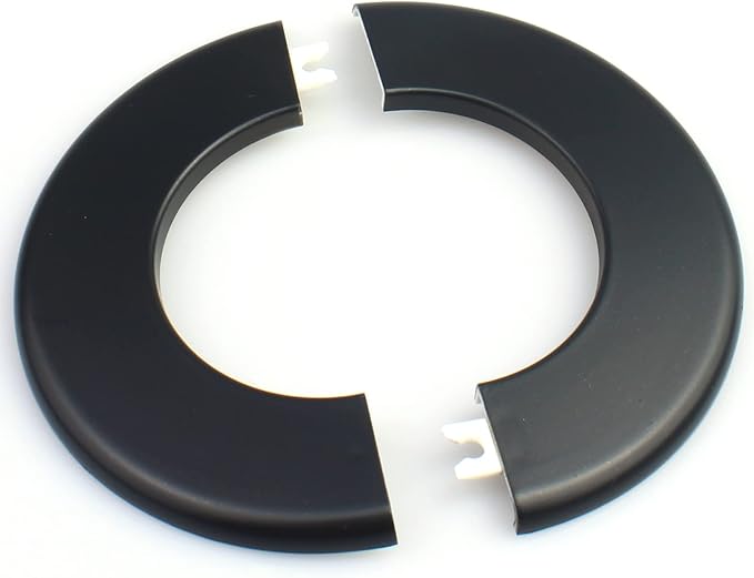 FDXGYH 2 Pcs ID 3.0 Inch ABS Wall Split Flange Self-Adhesive Tape Round Escutcheon Plate Cover for Water Pipe Faucet Decoration Accessories
