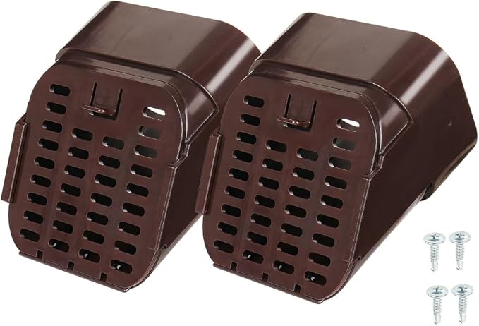 3"x4" 2 Pack Gutter Downspout Extensions Gutter Downspouts Downspout Diverter Outlet Filter and Leaf Guard for Bottom of Downspouts Extender