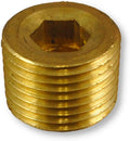 3/8" NPTF Brass Countersunk Internal Hex Head Male Pipe Thread Plug Fitting | 33155-06