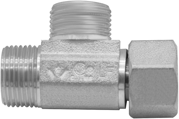 2PCS Lead-Free Brass Nickel Plating Angle Stop Add-A-Tee Valve, 3/8" Compression Inlet x 3/8" Compression Outlet x 3/8" Compression Outlet, Water Line Splitter 3 Way Valve Fittings