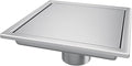 Square Shower Drain, Shower Drain 6 inch with 2 in 1 Tile-Insert Cover, Brushed AISI 304 Stainless Steel Shower Floor Drain with Hair Catcher