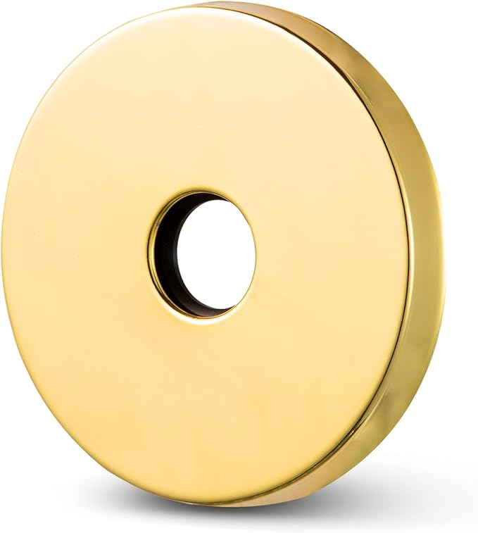 OFFO Extra Large Shower Arm Flange Bright Gold 3.5" in Outer Diameter Replacement Shower Head Arm Escutcheon Plate Suitable for Most Brands Head Arms