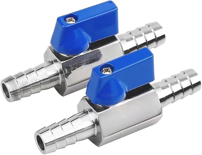 Stainless Steel Shut Off Valve 3/4" Hose Barb Ball Valve for Water Fuel Air (Pack of 2)
