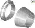 Beduan 304 Stainless Steel Compression Fitting Ferrule Sleeve 1/2" Tube OD Double Ferrule Rings Tubing Fitting（Pack of 10)