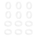 MECCANIXITY PTFE Flat Washers, 12Pack 18mm OD 12mm ID 3mm Thick Sealing Spacer Gasket Ring for Faucet Pipe Hose Bolt Machinery, White