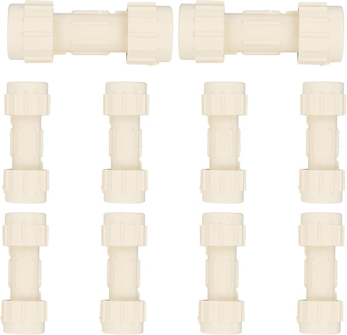 (Pack of 10) EFIELD 3/4"Compression Coupling,CPVC Fittings for Plumbing Installations and Repair (3/4"x3/4"COM),(CPVC049-2-10PCS)