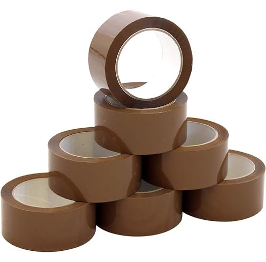 APQ 36 Rolls of Tan Carton Sealing Tape 2" x 55 yds. Thickness 1.6 Mil. Acrylic Packaging Tape for Wrapping, Packing, Shipping, Moving Boxes. Acrylic Emulsion Adhesive. No Weathering, Yellowing.
