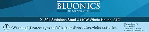 Bluonics Complete Well Water Whole House Water Filtration System 3-Stage with 110W UV 24GPM and 40 Mic Pre Filter and One Extra Filters Sets, Activated Carbon Block, Sediment 20mic and 5mic Filters