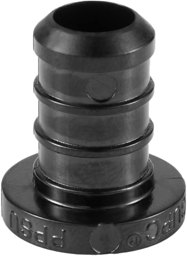 25-Pack EFIELD Pex Fittings Poly PPSU Barb Crimp 1/2-inch Plug (End Cap) For Pex Tubing, (1/2-inch),(PPSU1807041)