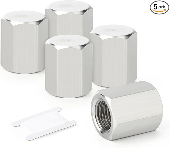 TAISHER 5PCS 304 Stainless Steel Cap Pipe Plug Socket Fitting 1/8" NPT Female