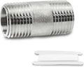 SANATO 1 Pcs SS 304 Forging Nipple Cast Piple, 1/4" NPT x 1/4" NPT Male Threaded, 50mm Piple Fittings