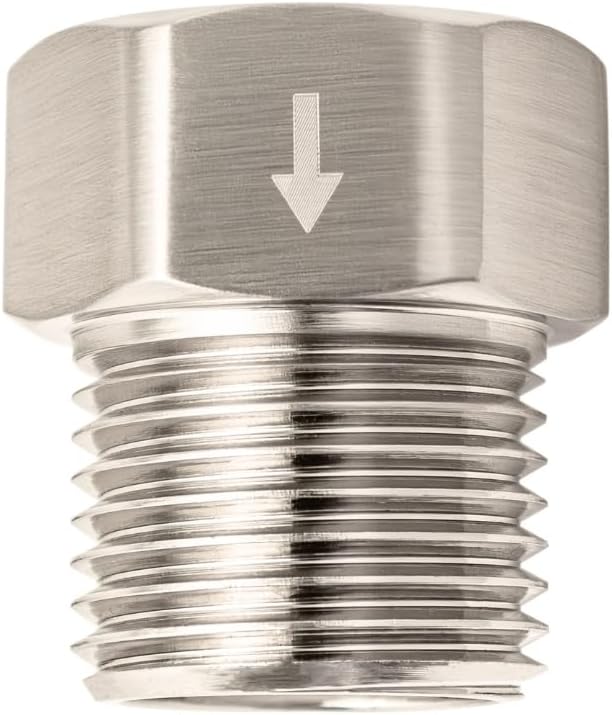 High Sierra® - Solid Metal Certified Vacuum Breaker and Backflow Preventer for Handheld Shower Heads - Brushed Nickel Finish