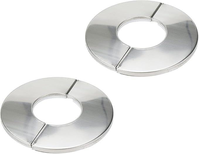 Wall Split Flange, Stainless Steel Round Escutcheon Plate for 1.65"/42mm Diameter Pipe, Pack of 2