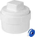 6" PVC Sewer Cleanout cap,DWV Flush Sewer Cleanout Adapter with Plug for Drainage Pipe Fitting