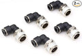 CEKER 3/8 Elbow Male Airlines Push Fittings 90 Degree Push to Connect Fittings Air Fittings, PL 1/4" Tubing Od x 3/8" Npt Thread Pneumatic Push In Connectors Quick Connect Tube Fittings 2Packs