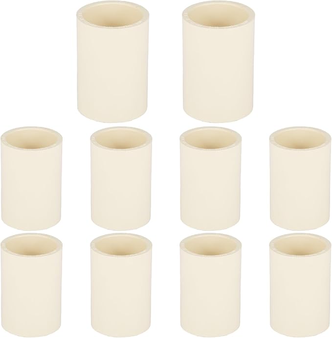 (10 Pieces) EFIELD 1-Inch CPVC Pipe Fittings, Slip x Slip (Socket) Coupling, For Hot and Cold Water Plumbing,(CPVC027-5-10PCS)