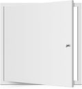 Access Panel for Drywall, 24 x 24 inch with Lock and Key, for Ceiling, Electrical Conduits, Heavy Duty Metal Steel Access Door (White)