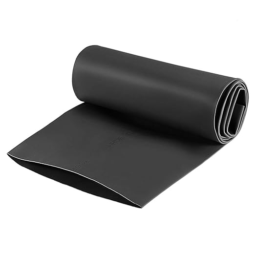 uxcell Heat Shrink Tubing, 90mm Dia 147mm Flat Width 2:1 Rate Shrinkable Tube Cable Sleeve 1m - Black