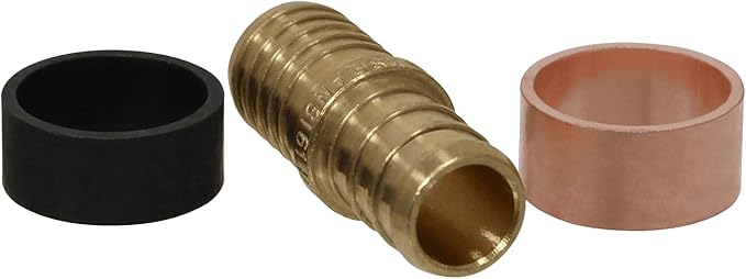 XFITTING 1/2 Inch Pex x 1/2 Inch PB (polybutylene) Slicing coupling with ring, Repair Kit, 30-2-3=2XX, 2 Pieces