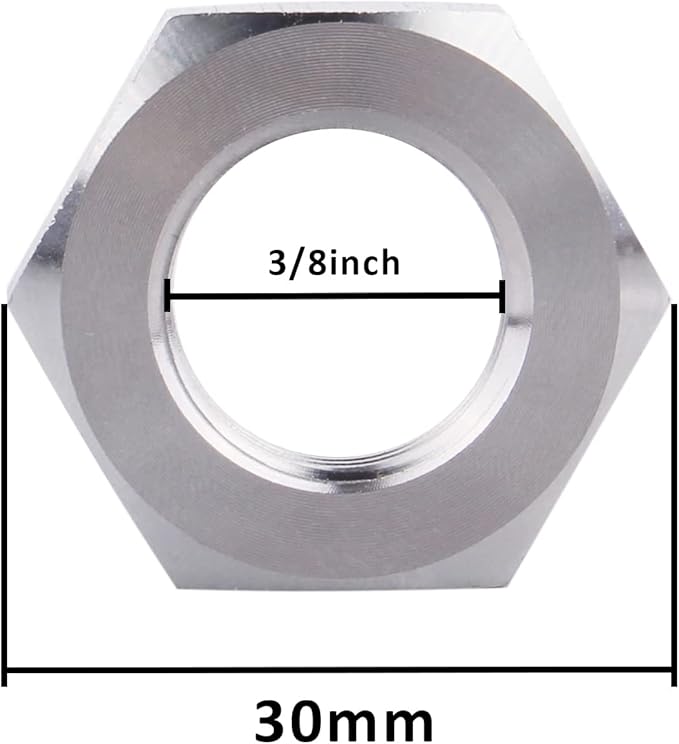 DERNORD Cast Pipe Fitting Stainless Steel 304 Hex Locknut 3/8 Inch NPT Female (Pack of 2)