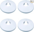 12mm Pipe Cover Decoration; Fit 0.47" Outer Diameter Pipe/Hole; White PP Plastic Escutcheon Collar; Snap-on Water Escutcheon Plate for Bathroom Kitchen Wall Tube Decor 4 Pcs