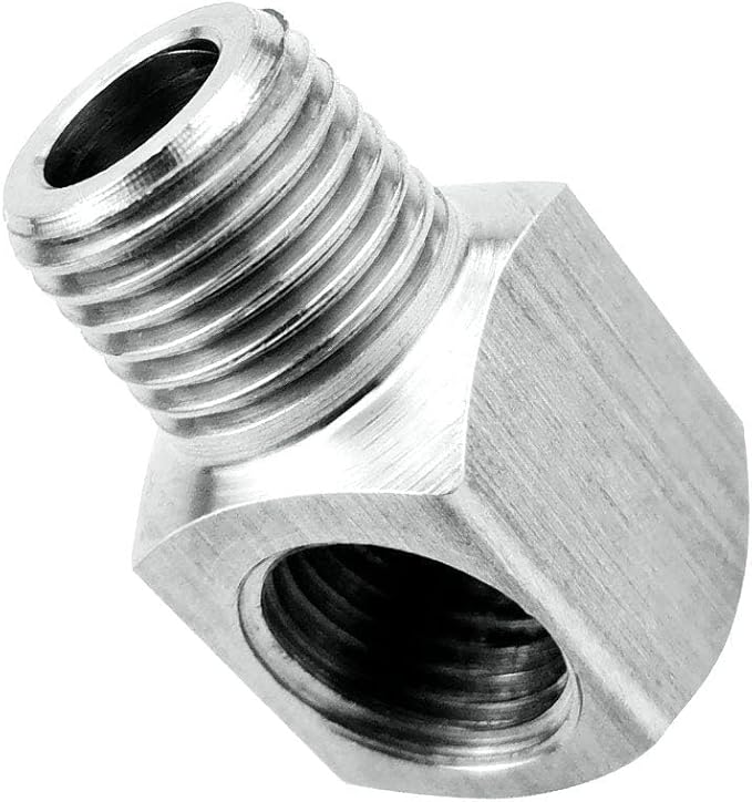 Beduan Stainless Steel Cast Pipe Fittings 90 Degree Barstock Street Elbow 1/4 NPT Male x 1/4 NPT Female Water Fuel Air (Pack of 2)