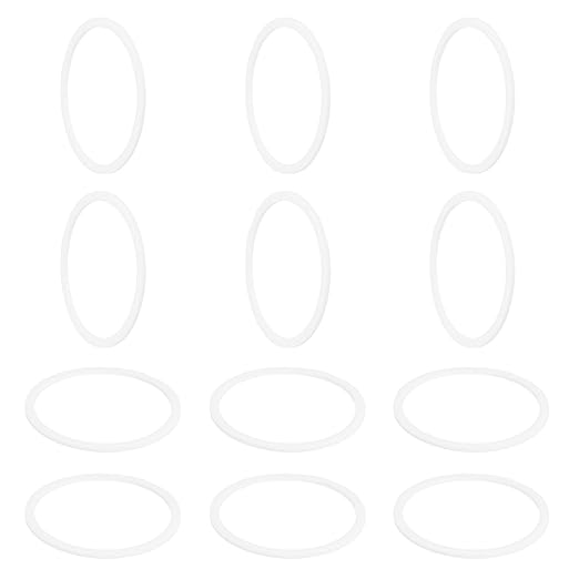 MECCANIXITY PTFE Flat Washers, 12Pack 75mm OD 66mm ID 2mm Thick Sealing Spacer Gasket Ring for Faucet Pipe Hose Bolt Machinery, White