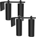 6" Gate Roller Guide with L-Bracket, Universal Adjustable Gate Guide Roller,Sliding Gate Rollers,Heavy Duty Sliding Gate Kit for Door Hardware and Sliding Gates(2Pack-Black)