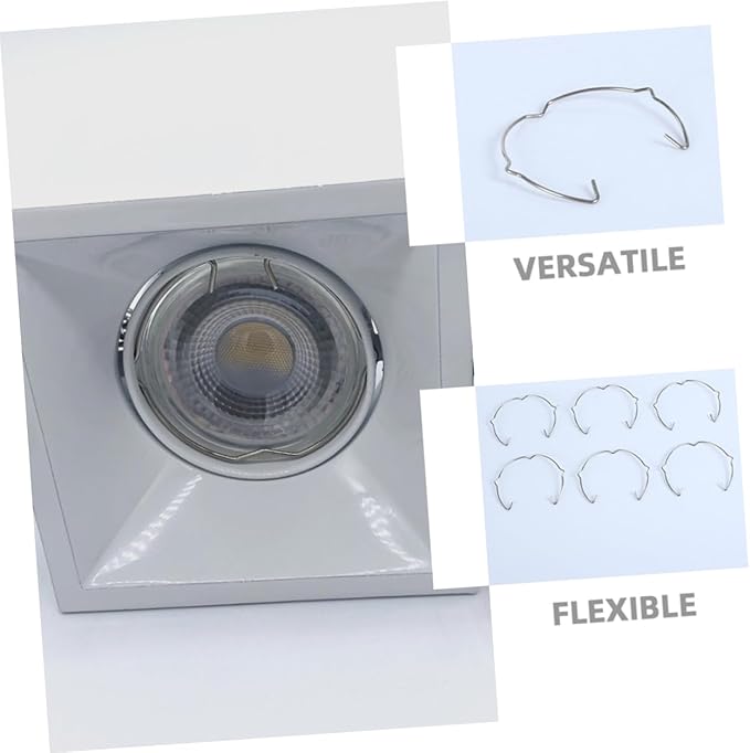 ARTIBETTER 10pcs Material Retaining Rings Lamp Fixing Clips for Light Bulb Fixing Drywall Repair