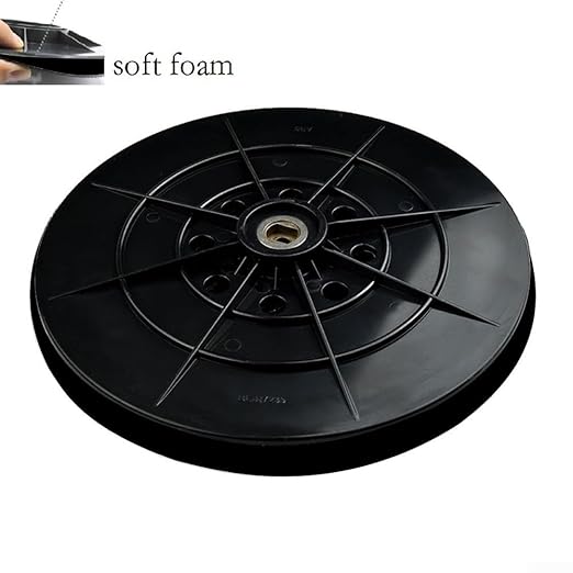 Drywall Sander Backing Pad 9 Inch Sanding Disc Support Plate with 8 Holes Hook&Loop Grinding Polishing Sanding Disc Foam Cushioned Base Mount for Dustless Sanding System Attachment(Soft Spong)