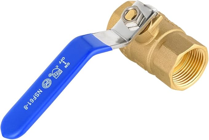 (Pack of 10) EFIELD 3/4 Inch 600 WOG FNPT Heavy Duty Full Port Brass Ball Valve FIP Threaded, Blue Level, LF Brass,(VALVE270)