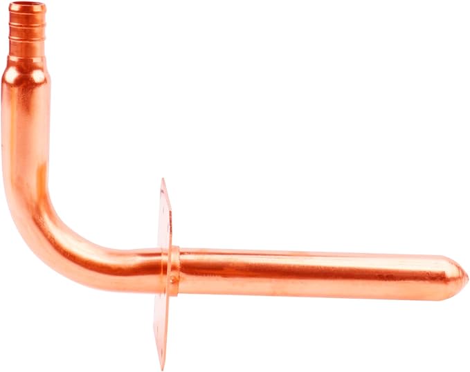 WHK 10 Packs 1/2 Inch Copper PEX Stub Out Pex-B Copper Stub Out Elbow with Wall Flange with Wall Flange 1/2" x 6"