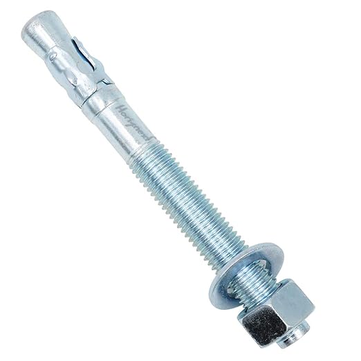 3/4" x 7" Wedge Anchor, for Cement and Concrete only, zinc-Plated Carbon Steel Screws and lag Bolts （ 10 pcs
