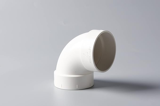 Rainbow Dream 2 Inch DWV 90 Degree PVC Pipe Elbow - 2pcs, White