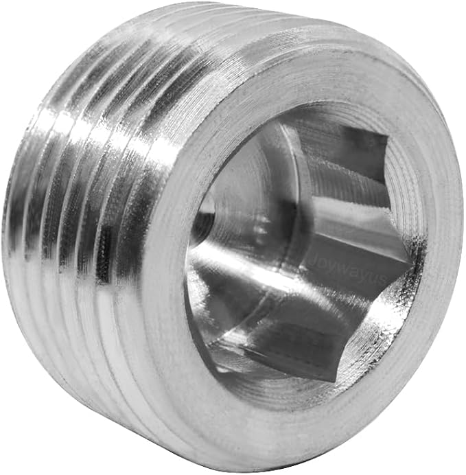 Joywayus 3PCS Stainless Steel Internal Hex Countersunk Thread Socket Pipe Plug 3/4"NPT Male