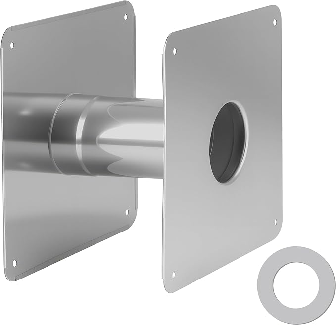 Vent Kit 3.15-inch Stainless Steel Ventilation Wall Sleeve, extendable, for Indoor Gas tankless Water heaters，for Ventilation Pipes Under 3 inches.