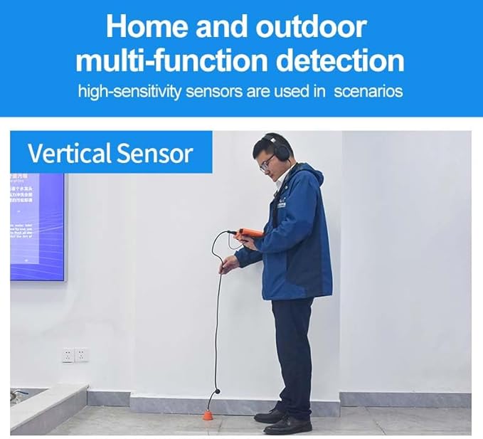 PQWT Indoor Water Leak Detector – 0.5 Meter Underground Water Leak Detectors for Home with High-Precision Sensor and Portable Case