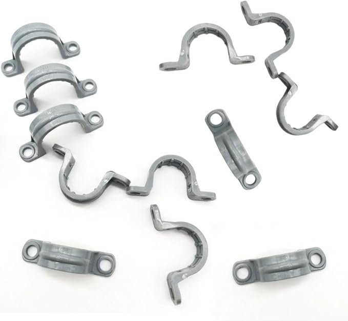 12-Pack 3/4" PVC Pipe Mounting Straps - Plastic Conduit Clamps for Electrical Cables & Plumbing Pipes (2-Hole Design)