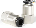 TAILONZ PNEUMATIC Female Straight 3/8 Inch Tube OD x 1/8 Inch NPT Thread Push to Connect Fittings PCF-3/8-N1(Pack of 10)