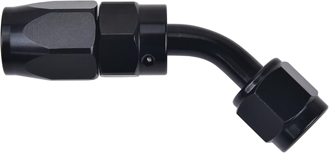 EVIL ENERGY 16AN Hose End Fitting 45 Degree Swivel for CPE Braided Fuel Hose Black