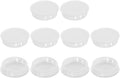 uxcell 10Pcs Plastic Hole Plugs, 38mm(1-1/2") Flush Type Panel Plugs, Round Snap Knockout Locking Plugs for Furniture Insert End Caps Panels, White