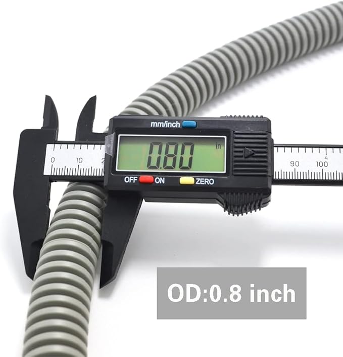 Dishwasher Drain Hose with ID 0.94 inch Elbow, 8 FT Flexible Dishwasher Discharge Hose with Clamps, Trim to Fit 5/8 Inch, 7/8 Inch, or 1 Inch OD Outlets