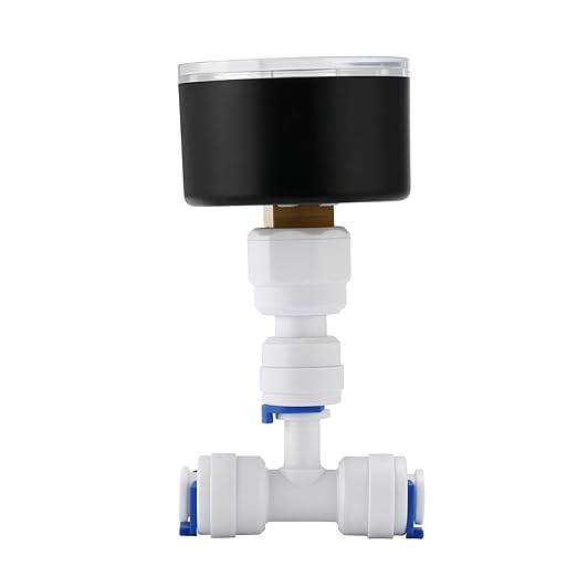MEASUREMAN Water Pressure Gauge, Compatible with Reverse Osmosis (RO) Filter Systems, Water Filters 160 PSI with T-Valve Adapter – Home Water Pressure Tester Lead & BPA-Free, Easy Installation