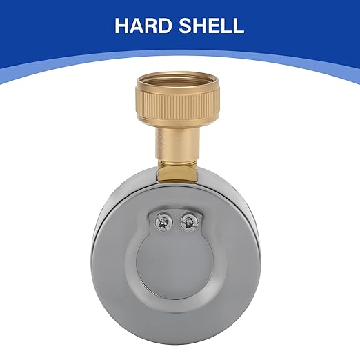 MEASUREMAN 0-200 PSI Water Pressure Gauge with Lazy Hand, 2-1/2'' Dial, Lead-Free, Stainless Steel Case, 3/4” Hose Thread, Water Pressure Gauge for Home